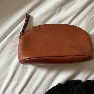 Madewell Brown Leather Cosmetic Bag